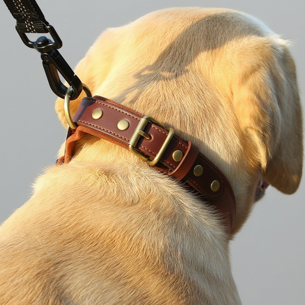 Collar de Cuero para Mascotas